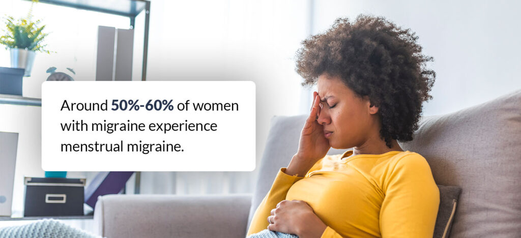 50%-60% of women with migraine experience menstrual migraine